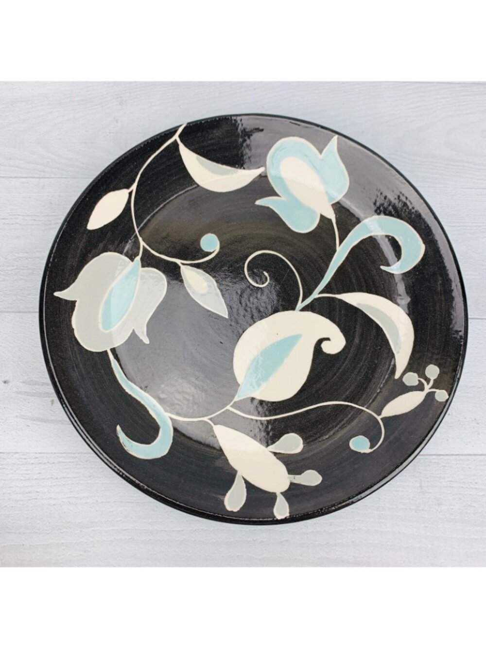 Jill Rosenwald Arte Y Barro Handcrafted Stoneware Unique Lunch Snack Plate Set 4 - Picture 8 of 12